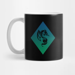 Turquoise Diamond Dragon Mug